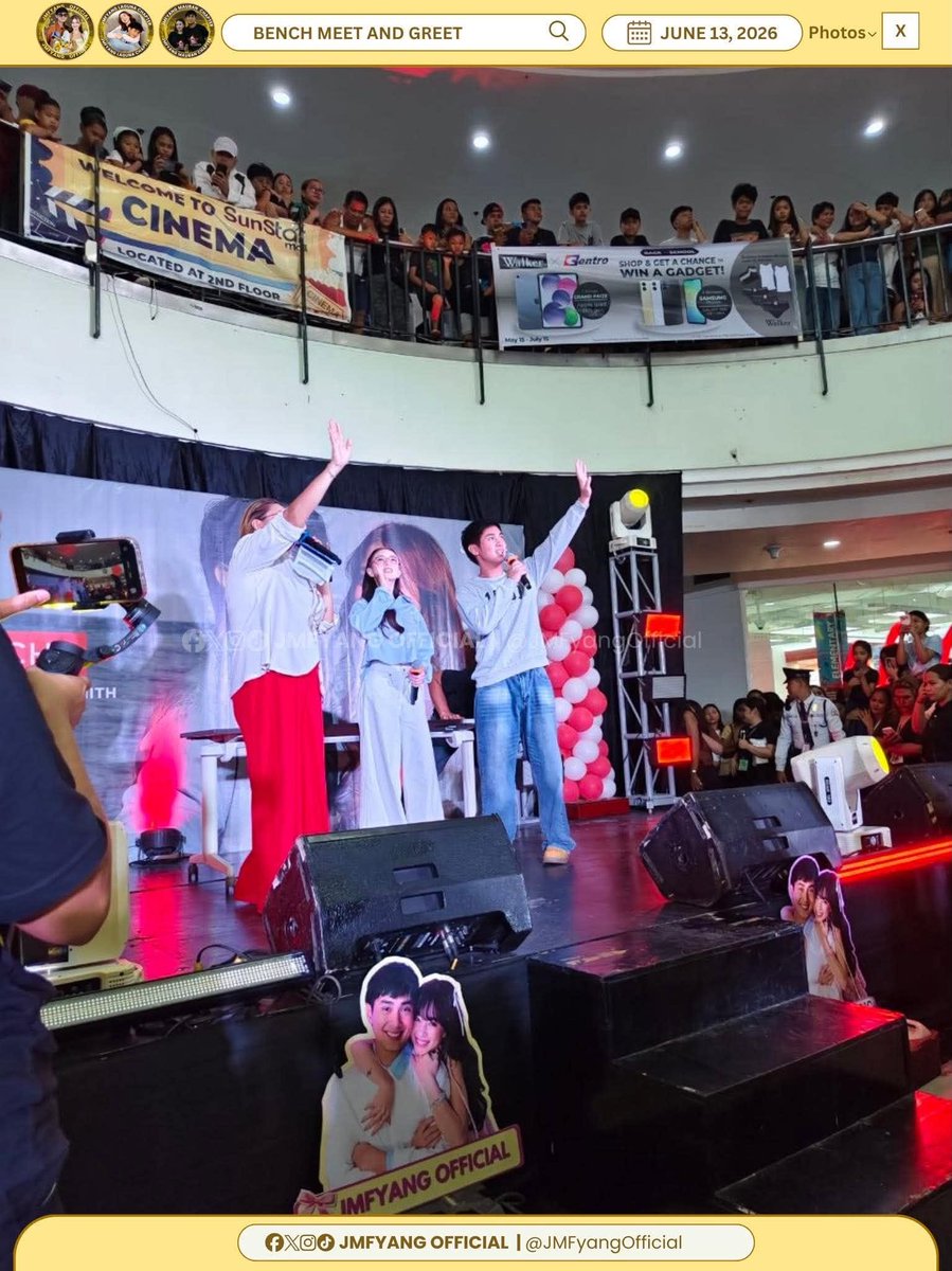 JMFyangOfficial's tweet photo. JMFyang looking absolutely amazing at the BENCH Meet & Greet! ✨💛 

And honestly, nothing makes us happier than seeing them happy. Their smiles, energy, and excitement made the whole event even more special.  

𝗛𝗮𝗽𝗽𝘆 𝗝𝗠𝗙𝘆𝗮𝗻𝗴 = 𝗛𝗮𝗽𝗽𝘆 𝗕𝗲𝘀𝘁𝗶𝗲𝘀. 𝗔𝗹𝘄𝗮𝘆𝘀. 🥺🫶

BENCHxJMFYANG IN LAGUNA