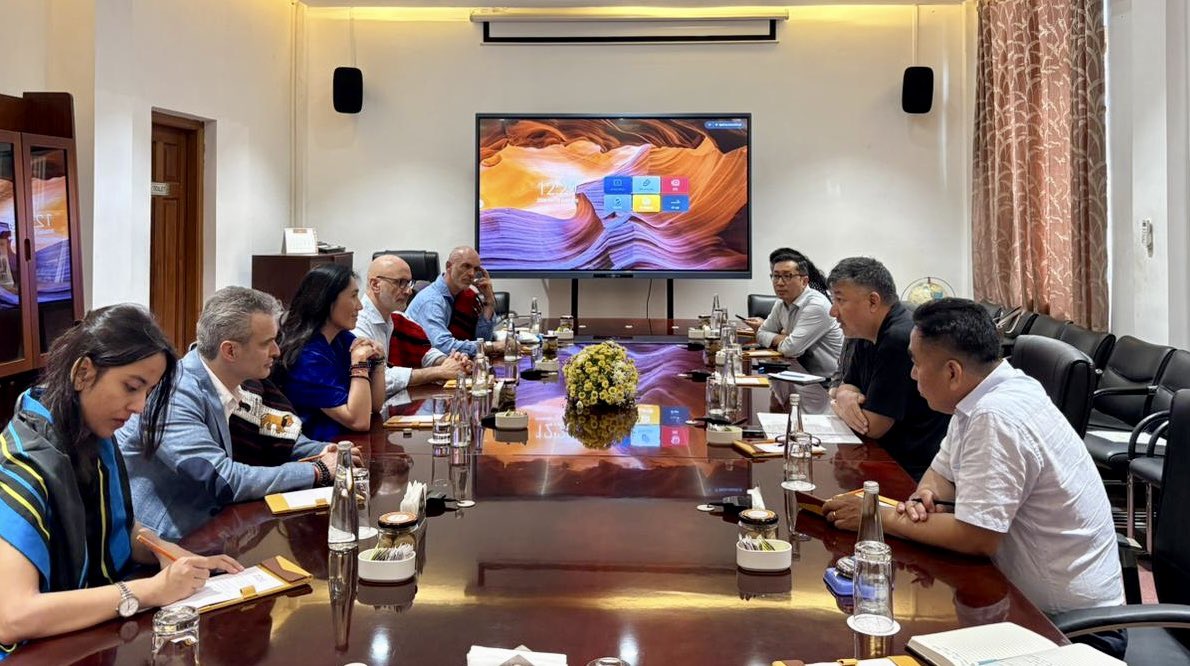 abumetha's tweet photo. Happy to welcome a distinguished French delegation to Nagaland, led by Mr. Marc Philippe Boudin, Director of Alliance Française du Bengale (AFdB).

We had meaningful discussions on a range of subjects and explored new avenues for partnership and collaboration. France was a valued Partner Country of the Hornbill Festival 2025, and that association helped strengthen our friendship and engagement. This continuing exchange will further deepen our ties and create opportunities for mutual growth and cooperation.

The delegation included eminent journalist and author Ms. Linda Myriam Bortoletto; renowned French sommelier Mr. Olivier Karim Thienot; Ms. Moitrayee Dhar, Cultural Manager, Alliance Française du Bengale; and Mr. Damien Laurent Marie Monnot, Sports Medicine expert and Chief Medical Officer of Olympique de Marseille.

Thank you for visiting Nagaland. We wish you a productive, memorable and enjoyable stay in our beautiful State.

A special note of appreciation to Mr. Damien Laurent Marie Monnot for the signed Pierre-Emerick Aubameyang jersey. As a football enthusiast, this is a truly special gift that will always be cherished.