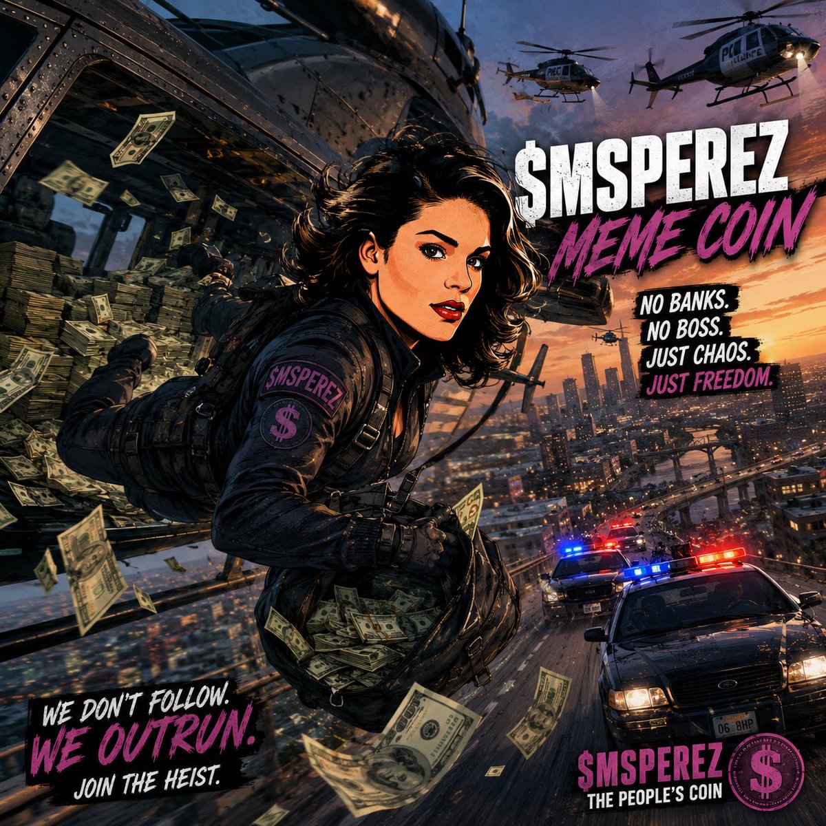 msperezsol's tweet photo. No banks
No boss
Just chaos
Just freedom 
$MSPEREZ ⭐️⭐️⭐️⭐️⭐️

#GTA
#MEMECOIN https://t.co/WYb02hiTL5