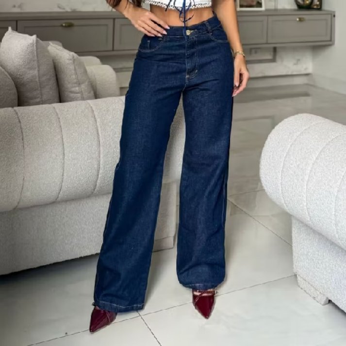 walcelle's tweet photo. Calça Jeans Feminina Wide Leg Escura Cintura Alta Sem Lycra 100% algodão por R$58,90 - R$66,80. Compre na Shopee agora! https://t.co/hTGY8YxjeV https://t.co/MZuk9LUYfh
