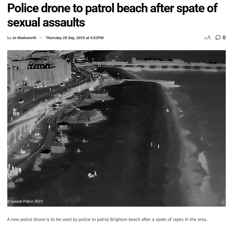 TRobinsonNewEra's tweet photo. We are sick and tired of this shit, imagine having to have a drone flying in an attempt to prevent or stop sexual assaults on a beach.

A total of 54,343 people (20%) in Brighton & Hove said they were born outside the UK.

This is higher than England (17%) and the South East (16%).

The number of people who were born outside the UK in Brighton & Hove is increasing, with a 27% increase seen since 2011 (11,458 more people).

Just fyi.

https://t.co/azGPC60qTt