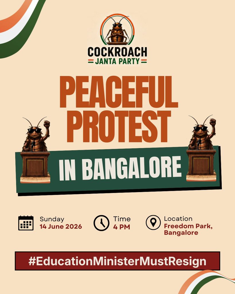 Cockroachisback's tweet photo. 📍Bangalore

Let’s Stand In Unity To Demand Dharmendra Pradhan’s Resignation.
Get Your Friends, Get Your Family! https://t.co/tqZNdCJsRb
