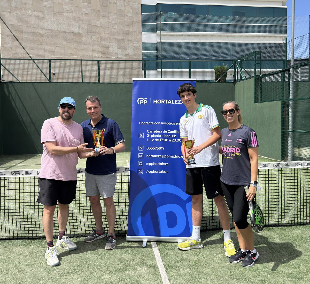 PPHortaleza's tweet photo. 🎾 Celebramos con gran éxito nuestro I Torneo de Pádel

Queremos dar la ENHORABUENA a los ganadores y destacar los valores de esfuerzo, competitividad y equipo que caracterizan al Partido Popular.

¡Estamos listos! https://t.co/zKfG1PxM0Z