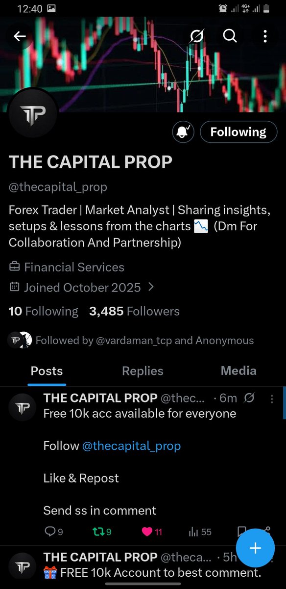 Ghost_Trader00's tweet photo. @thecapital_prop Done ✅ sir https://t.co/VrmoffpZC6
