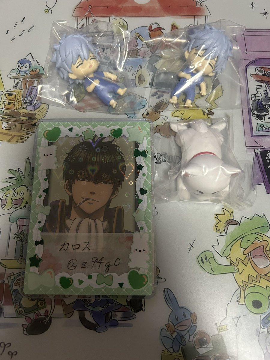 z94q0's tweet photo. 銀魂 ねむらせ隊 交換

譲→銀時2、定春1

求→沖田3

＊定春含む交換のみ
＊郵送、都合が合えば横浜(都内)手渡し
＊相互様、纏めての方優先のため内容によりお返事にお時間頂く可能性があります https://t.co/8E19EdvtZH
