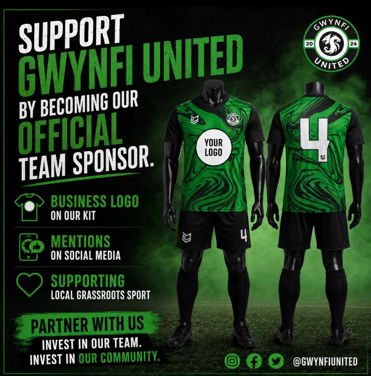 GwynfiU's tweet photo. Gwynfi Utd are looking for shirt sponsors for the upcoming 26/27 season. Please get in touch if anyone is interested getting on board with our club 💚 @BlackmoreDai https://t.co/RzCKVsUIgN