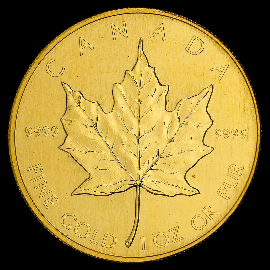 BoCMuseum's tweet photo. The Royal Canadian Mint introduced a gold coin so pure that it became the world’s premier bullion coin. 🪙✨
 In 1979, it was 99.9% pure. Today’s “Maple Leaf” coins are 99.99% pure gold.

#SaturdayArtifact https://t.co/FK4Kegm4Jk