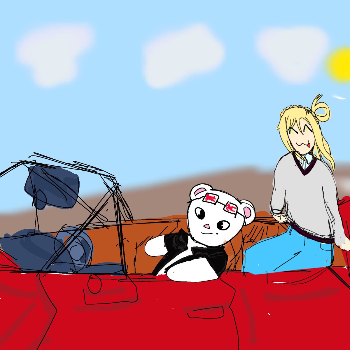 straysdetective's tweet photo. Happy birthday Mari Ohara. She’s going on a ride with jiniret. Art is my passion

#小原鞠莉生誕祭2026
#小原鞠莉誕生祭2026 https://t.co/LUgqwRfYry