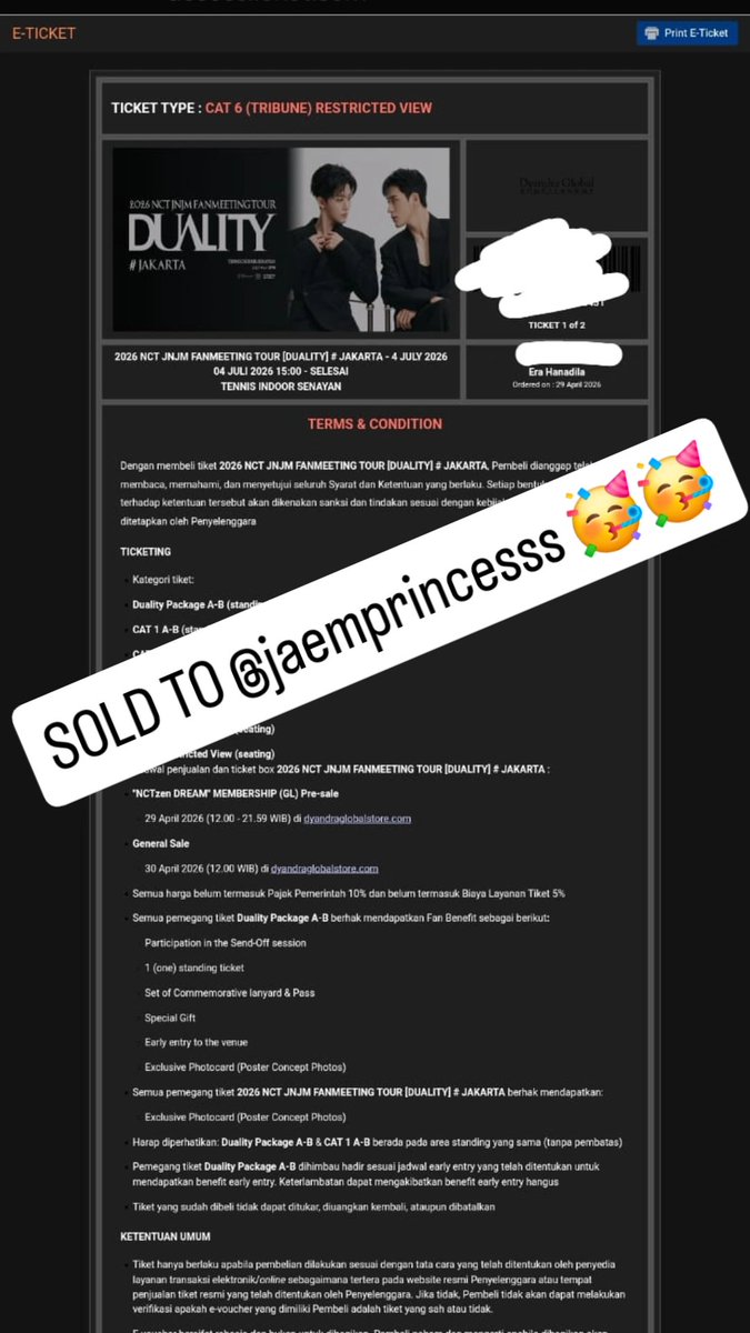 deokstore's tweet photo. ✨ SOLD TO @jaemprincesss ✨

YEAYYY selamat kak!!! 🥹💚🎉

Semoga lancar sampai hari H dan semoga bisa seru-seruan bareng Jeno Jaemin nanti yaa kakk 💚

Terima kasih banyak sudah adopt tiketnya! Have the best time and enjoy every moment 🫶🏻✨

See you di Venue nanti kakk 👋 https://t.co/ow0s1A8dKz