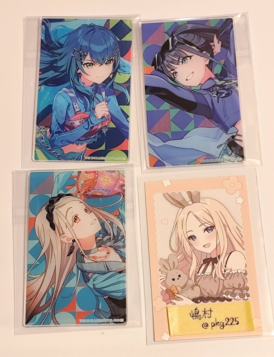 pkg225's tweet photo. 【交換・譲渡】学マス 学園アイドルマスター HIF The 2nd Period アクリルカード クリアカード

【譲】燕、手毬、広
【求】星南、リーリヤ各1／定価＋送料

郵送のみ📮
譲渡のお支払いはPayPayにてお願いします。
検索からでも是非お声がけください🙇 https://t.co/2EFHh6DC1e