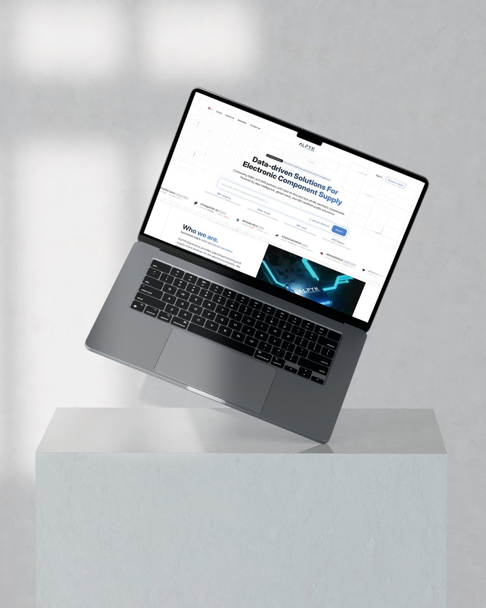 afroogroup's tweet photo. Alpyn Electronics GmbH ― Global Supplier of Electronic Components 🔌 / 2025 / Product Design by Javad Saberi.
طراحی تجربه و رابط کاربری وب‌سایت آلپاین الکترونیک، تأمین‌کننده جهانی کامپوننت‌‌های الکترونیک
🔗 https://t.co/YTGDH2ePId
―
https://t.co/iWwM6TyzRW
https://t.co/XbZMJCUsuo https://t.co/pZZGEyeJpI