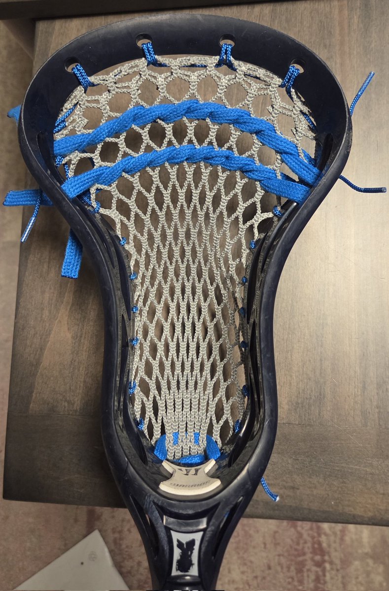 BeltsByDan's tweet photo. Lacrosse wasn't a thing in NYC, but now my kids are into it and I'm forced to learn it. I would have loved it as a hockey player.

Son needed his head restrung so I gave it a try.

Tell me everything I did wrong. https://t.co/j3pMPz6Npt
