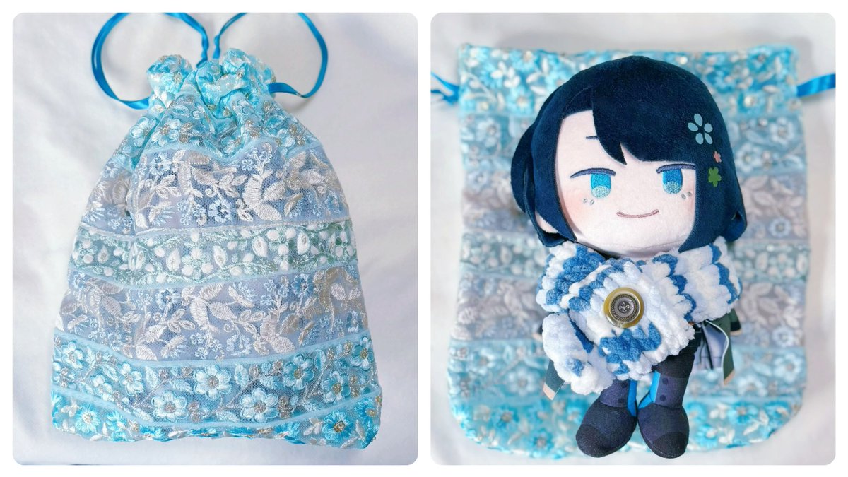 fkfk168178's tweet photo. 【既作】
インド刺繍リボン巾着：松井(極)

インド刺繍リボンを組み合わせたマチ有りの巾着です。
極の衣装をイメージしたカラーリングになっています。
わんぱくがすっぽり入るサイズになっています。もちも沢山入ります。

7/5 星願day2
東7 C44a「なつかぜきっさ」にて頒布 https://t.co/KHRJ8dyRyO