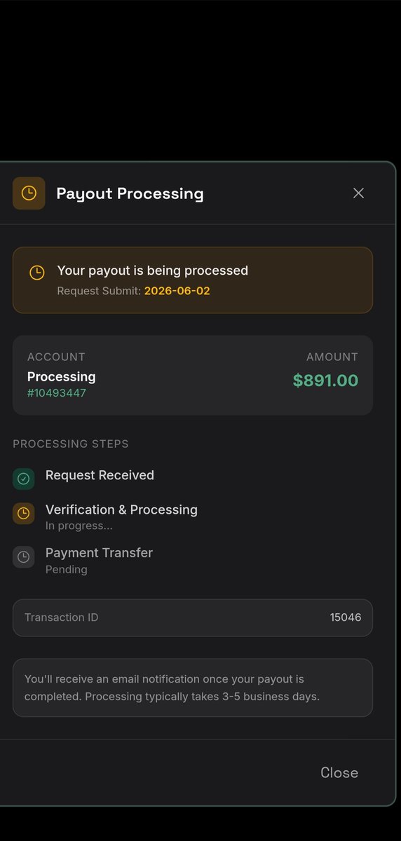 Rustamm01's tweet photo. Waiting patiently for my 2nd payout from QT Funded. It has been 10 days since I submitted my payout request, and I’m still hoping for an update and approval soon. 🤞⏳ #QtFunded #PayoutPending @AlexQuantTekel https://t.co/XVaLLb2x8Z