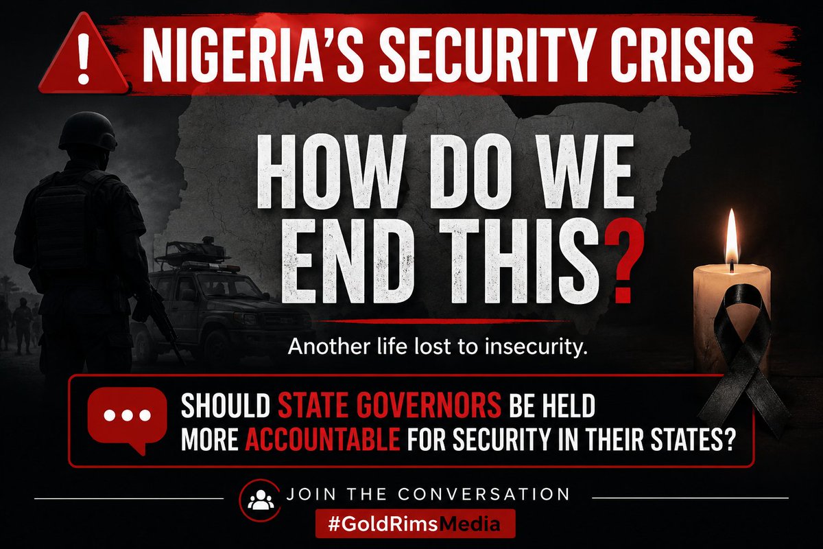 abike27's tweet photo. INSECURITY: WHO SHOULD BE HELD RESPONSIBLE? Federal Government? State Governors? Communities?👇

https://t.co/44pMeJxKfx https://t.co/idzrFU8BBV