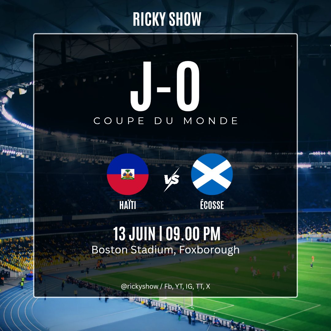 RickyShow15's tweet photo. Nou pap kite moun vin rakonte nou istwa nou paske se nou kap makel

Aswè a 9è boul nou pral nan batay
Ble e wouj🇭🇹 la pral flote ( mayo, kepi, drapo ) devan limanite

Nap kenbe menm motivasyon an pandan nap voye enèji pozitiv la bay grandye nou yo
Grenadye alaso💪💪
#RickyShow https://t.co/6ssbUJXPGZ