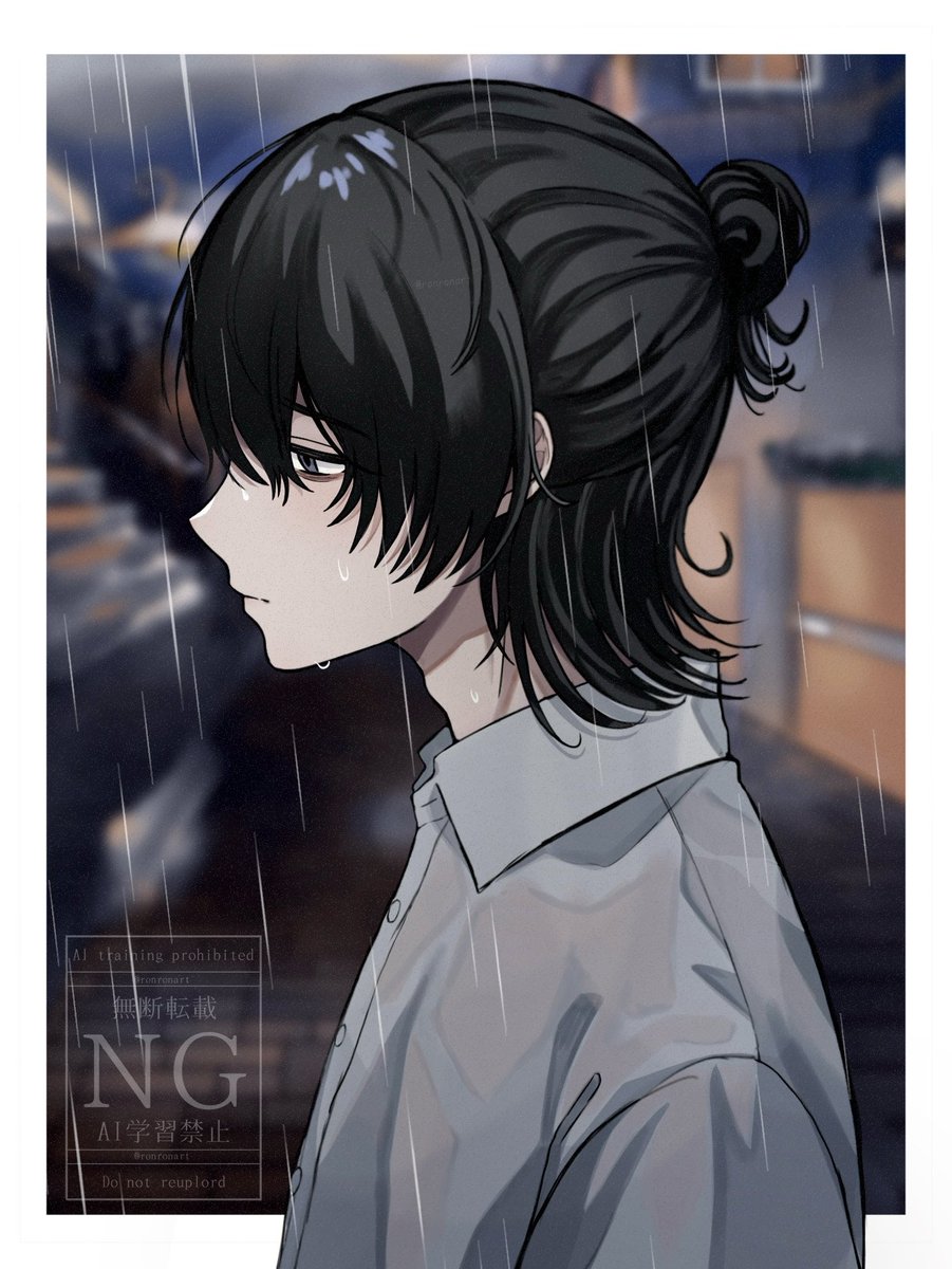 ronronart's tweet photo. 雨
 #イラスト  #illustration https://t.co/HUwvi1gtZj