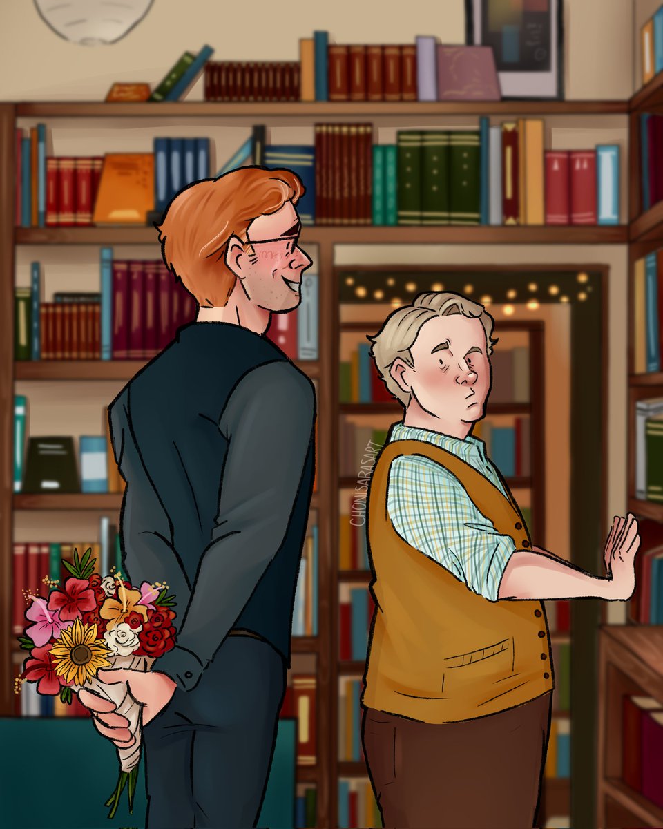 Chonisarart's tweet photo. Un mes sin #GoodOmens 
.
.
.
#goodomens3 #goodomensfanarts 
#aziracrow https://t.co/FzU2AkEUki