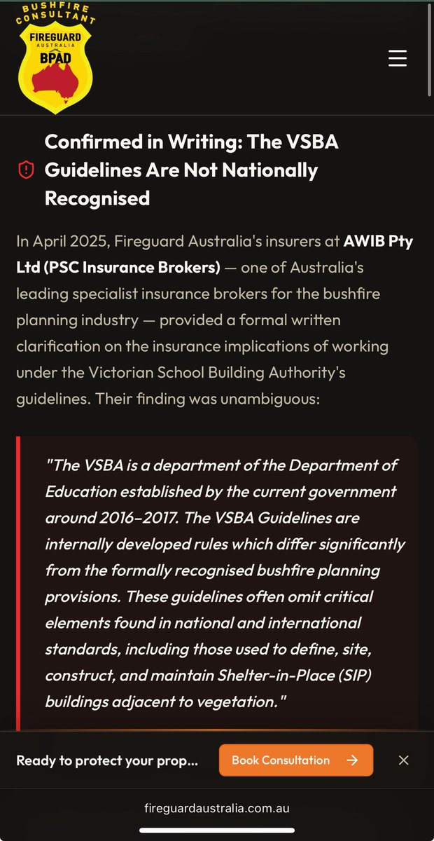 bushfirereports's tweet photo. Non-compliance effects your #insurance policy 

Bushfire Risk is all about #Liability 

#Bushfire #BushfireConsultant #Victoria 

Checkout the #EducationHub on our website for more information 

https://t.co/UorgtA4rre https://t.co/6qc74FnzgZ