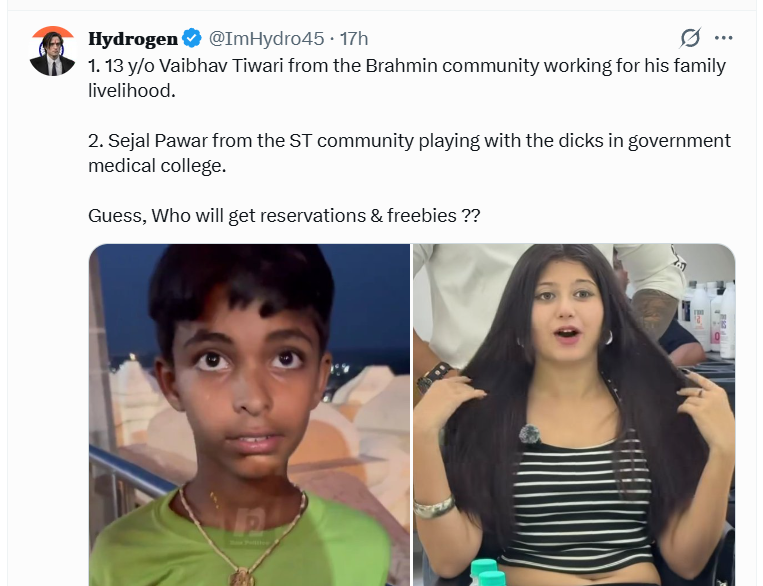 synyl2828's tweet photo. @RamdasAthawale reservation is a fraud...  on what basis srejal is a dalit? https://t.co/1WbMdqj8zf