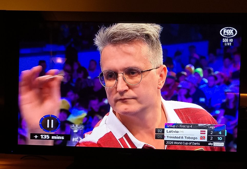 GregDwyer74's tweet photo. You don't have a younger brother representing Latvia in the World Cup of Darts do you @TimGossage? https://t.co/UpuvtIWaPN