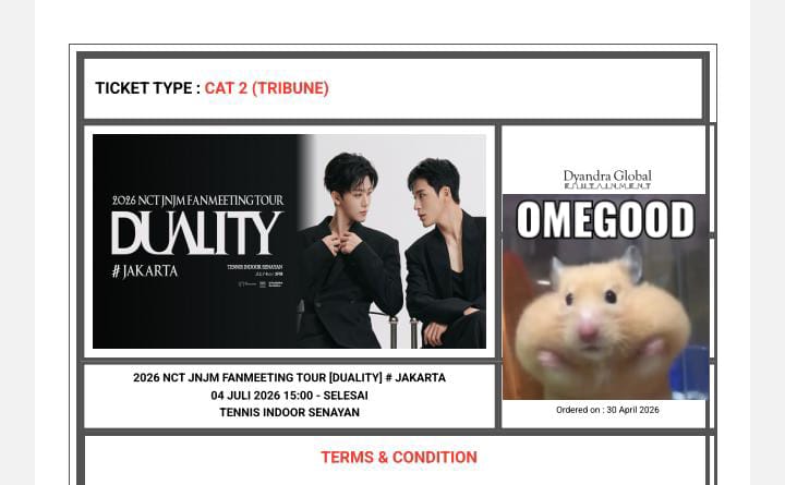 markmeyo's tweet photo. want to sell wts tiket fanmeeting jnjm duality jeno jaemin Jakarta 
day 1 cat 2 (1tix)
💸 4jt/tix
Bisa dibantu sampai tiket fisik/wb
fullpay ✅
cod venue ✅ https://t.co/p0qOgCP3pL