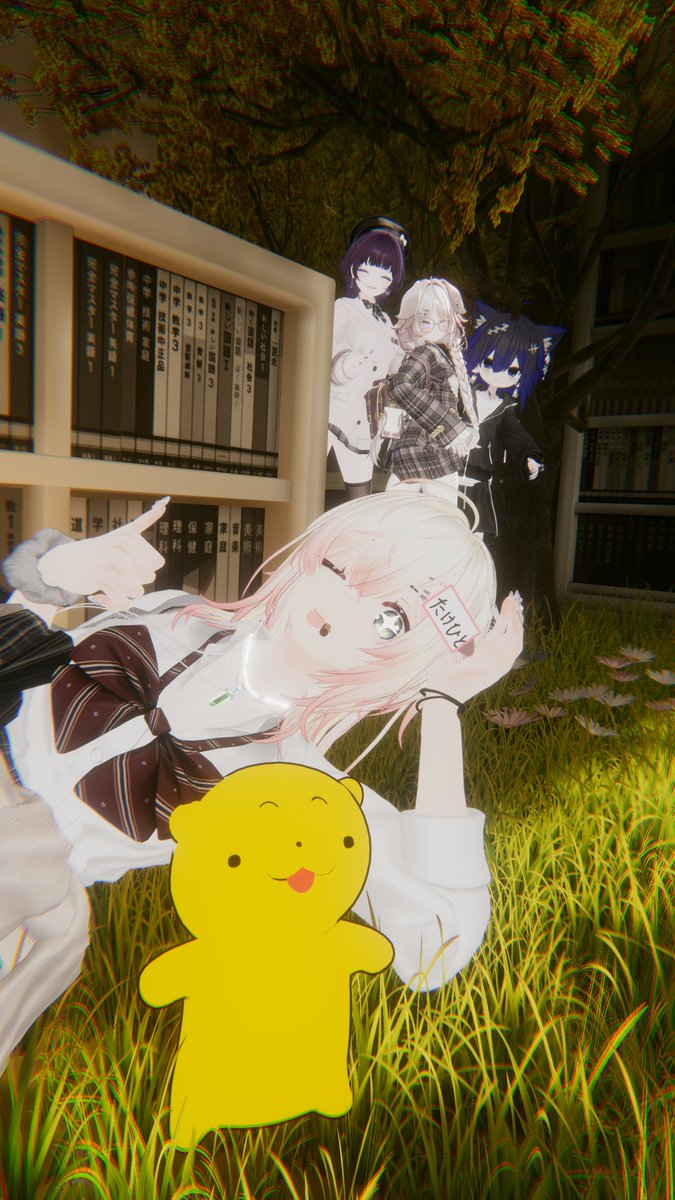 TKK_dev's tweet photo. 本日のぶいちゃ!
カメラを向けたら表紙になるメンバー達を撮影しました!
そして、ええ場所ないかと探した結果、いくらさんところのKaisanzokuBarで撮ってきた!!
映えます!ちょちょっと加工して表紙にしちゃいます。
#VRChat #チキンサミット #seafoods https://t.co/uCCSn5q00t