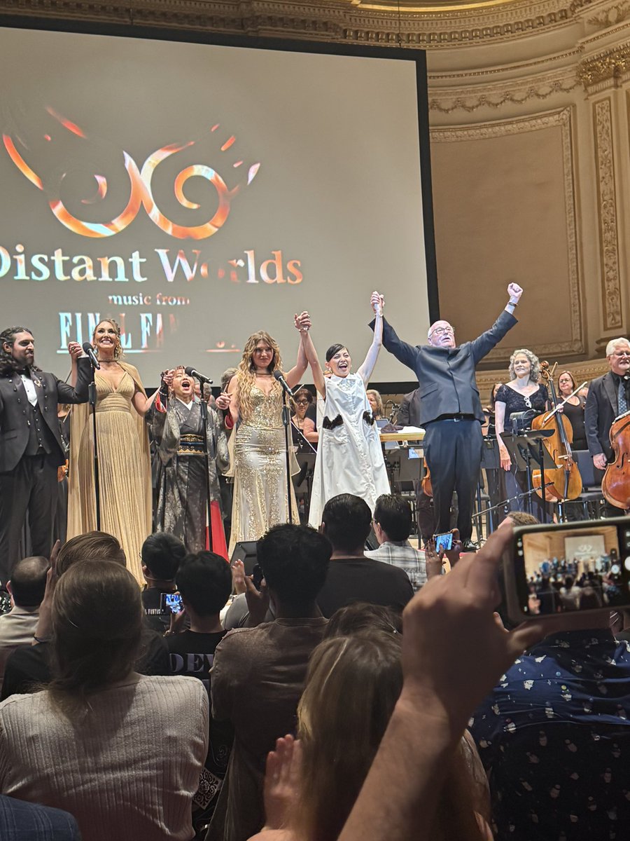 chris_opperman's tweet photo. Last night’s @ffdistantworlds Celebrating Nobuo Uematsu concert at Carnegie Hall was the greatest ever. Stunning performances by @Amanda_Achen, Loren Allred, RIKKI, Xiao, and all the opera performers conducted by Arnie Roth.

Excited that we get to do it all again today. https://t.co/jHQaDnUfYn