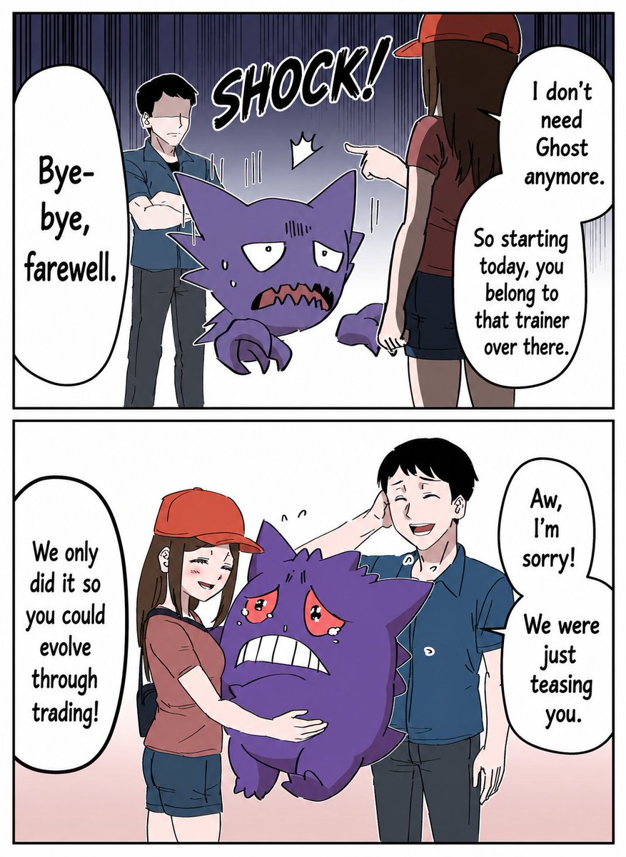 EspokunCity's tweet photo. Still, Gengar is scary by @/kou88450
-----------------------------------------------

It's a good thing that the girl doesn't put an Everstone into that Haunter https://t.co/6pE4PGI5iI
