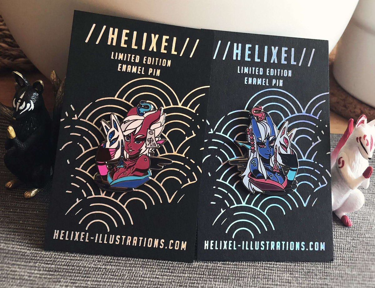 Helixel's tweet photo. Pins, masks, mini prints and stickers left but not a lot! Thank you all for the response I am so happy its going to good homes! https://t.co/FA42Qws9wM