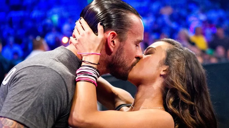 leebeees's tweet photo. happy wedding anniversary to my parents cm punk and aj lee. may they have a beautiful day with lots of pizza and ice cream. the kids miss you both  💖 https://t.co/L0uhwywwHv