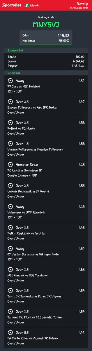 Ang3l1063's tweet photo. Hey check out the bet I just placed on Sportybet! https://t.co/25QcueDyJn https://t.co/9vkyLZ90Wg