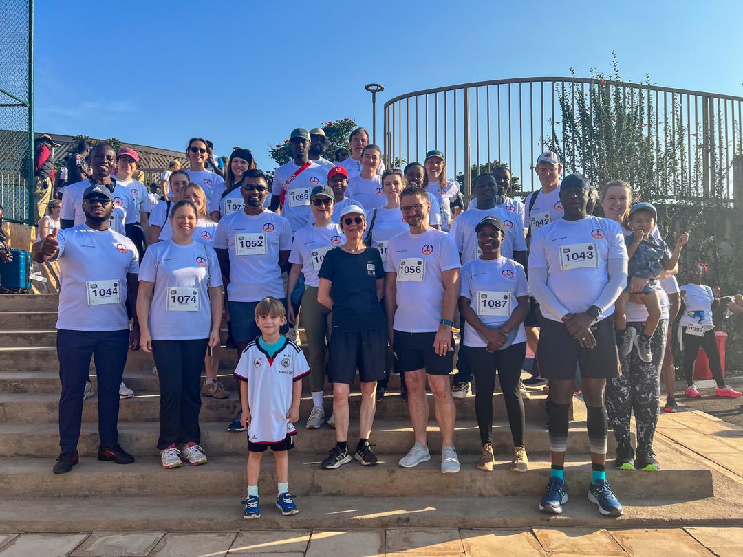 GermanyinRwanda's tweet photo. Team Germany joins @KigaliMarathon for 10km Run for Peace.
@GoetheKigali @JumelageRwanda @giz_rwanda 
#KIPM2026 #Irun4Peace https://t.co/TEXCUm0tHe