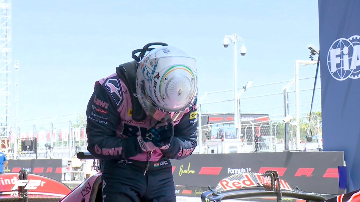 Formula2's tweet photo. KUSH MAINI, VICTORY FOR THE 3RD TIME 🏆🇮🇳

#F2 #BarcelonaGP https://t.co/NdBOZZd9J2