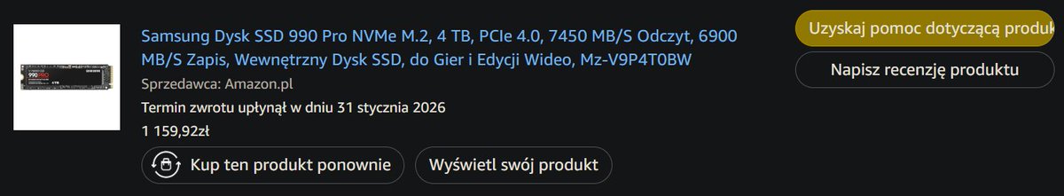 encydence's tweet photo. @fanboyPL Ciężko uwierzyć w to, co się dzieje na rynku hardware'owym, ja w listopadzie za niecałe 1200 zł kupiłem nie 2 TB, a 4 TB! https://t.co/VCyUAdLoMs