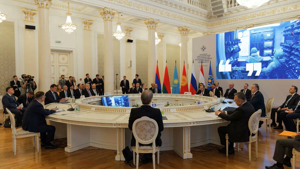 sco_updates's tweet photo. Meeting of the Council of Foreign Ministers of the Collective Security Treaty Organization (CSTO) was held in Kazan, Russia. A delegation from the Secretariat of the Shanghai Cooperation Organisation participated in the meeting. https://t.co/lRD7LekZLe