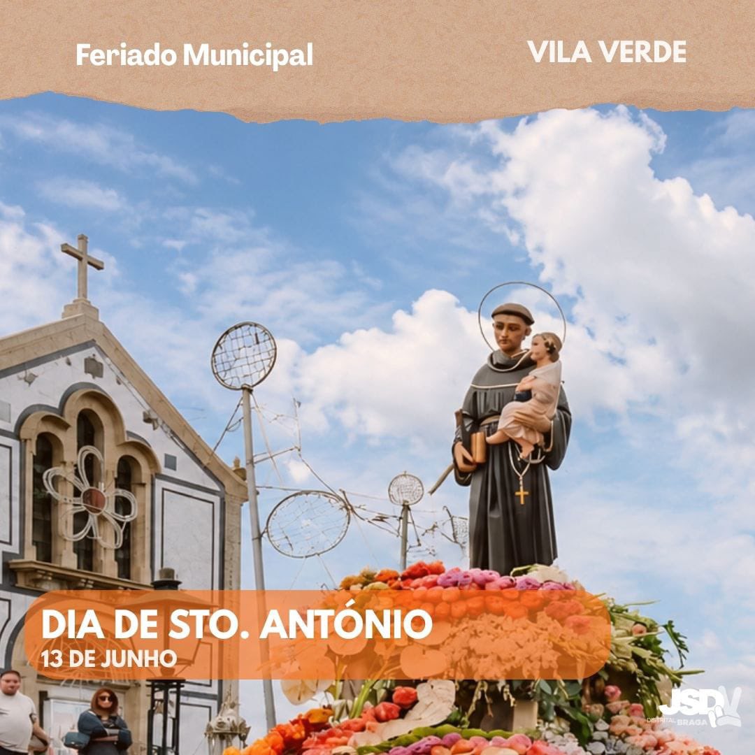Distrital_Braga's tweet photo. Dia de Sto. António - 13 de Junho - Feriado Municipal de Vila Verde ✌️🎊

👉 Em Vila Verde, as festividades realizam-se em junho, tendo como ponto alto o dia 13, Dia de Santo António, que é feriado municipal. https://t.co/UlCKLcJ30S