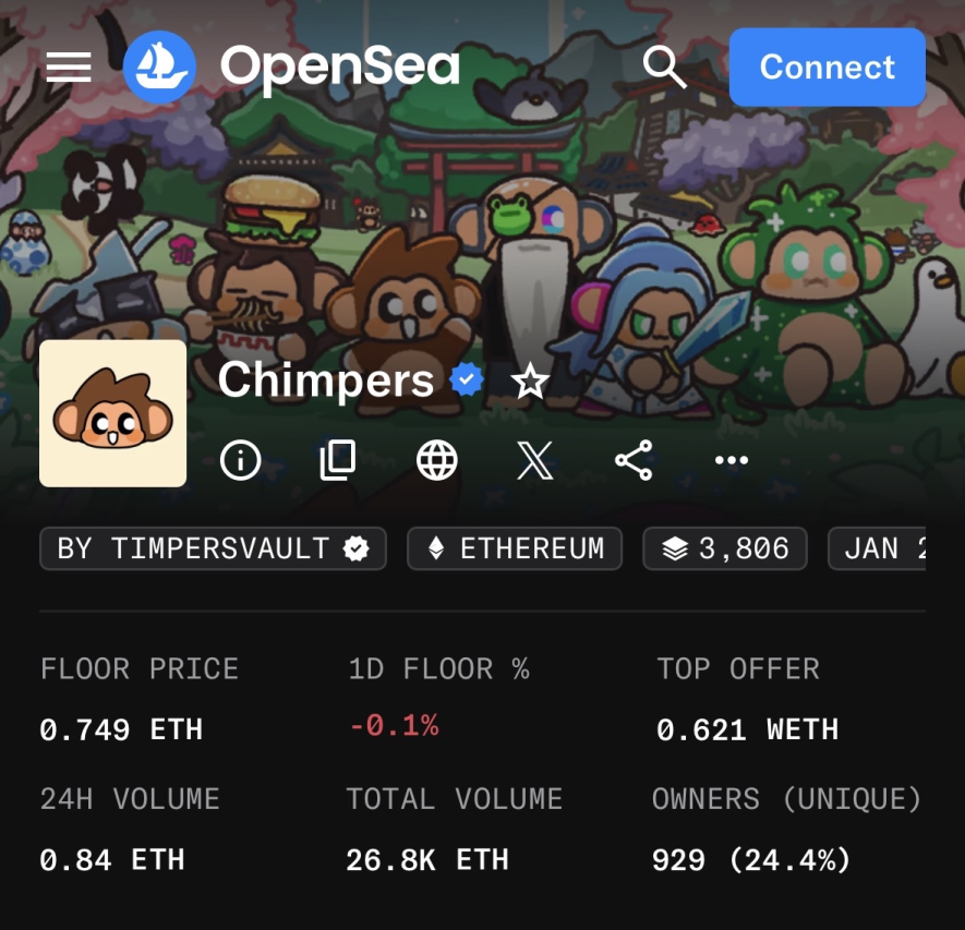 0xmani's tweet photo. if you're into NFTs and you're fading projects with strong IP, you're ngmi

why? because IP-driven projects hold value long term

> IP = real licensing potential (merch, media, games, collabs)
> holders are brand owners
> cultural longevity

one of the most underrated examples right now are @ChimpersHQ 

So far they've shipped (in 2026) :

> Dojo Club is live ( it's a gamified system with quests, badges, and rankings)
> $CHMPSTR token for ecosystem rewards and utility
> physical merch and collectibles dropping via IP incubator 223
> 5% royalties enforced to keep funding the build

they've survived the NFT bear market just like pudgys, apes and other blue chips and are one of the OGs of this space

so i think they're still underrated 🐒