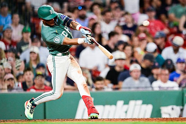 BallParkBuzz's tweet photo. Rookie Ceddanne Rafaela: 

.246 | .274 | .390 | 26.4 % K | 2.6% BB 
81 wRC+

Year 3 Ceddanne Rafaela: 
.287 | .344 | .457 | 20.4% K | 5.6% BB
119 wRC+

That’s the type of growth you want to see from your young players. https://t.co/kzxtcPWtDq