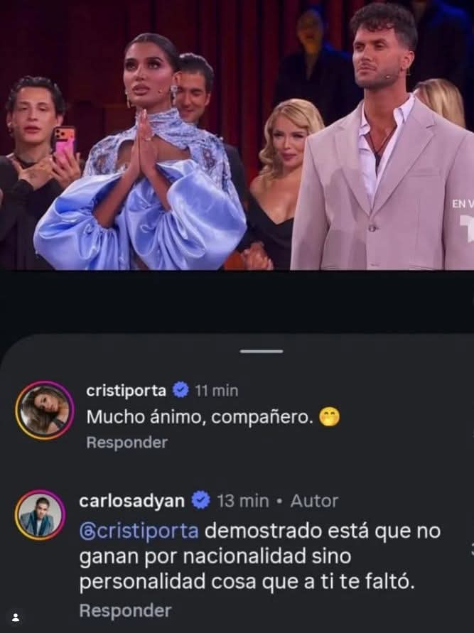 dimeloabu's tweet photo. @carlosadyan tirandole a @Cris_Porta por mordido ya que su Celines no ganó. Debe darle vergüenza siendo gay apoye a esta vulgar homofobica. 😡
#dimealgo #quebochinche #carlosadyan #cristinaporta https://t.co/nR7DogALsV