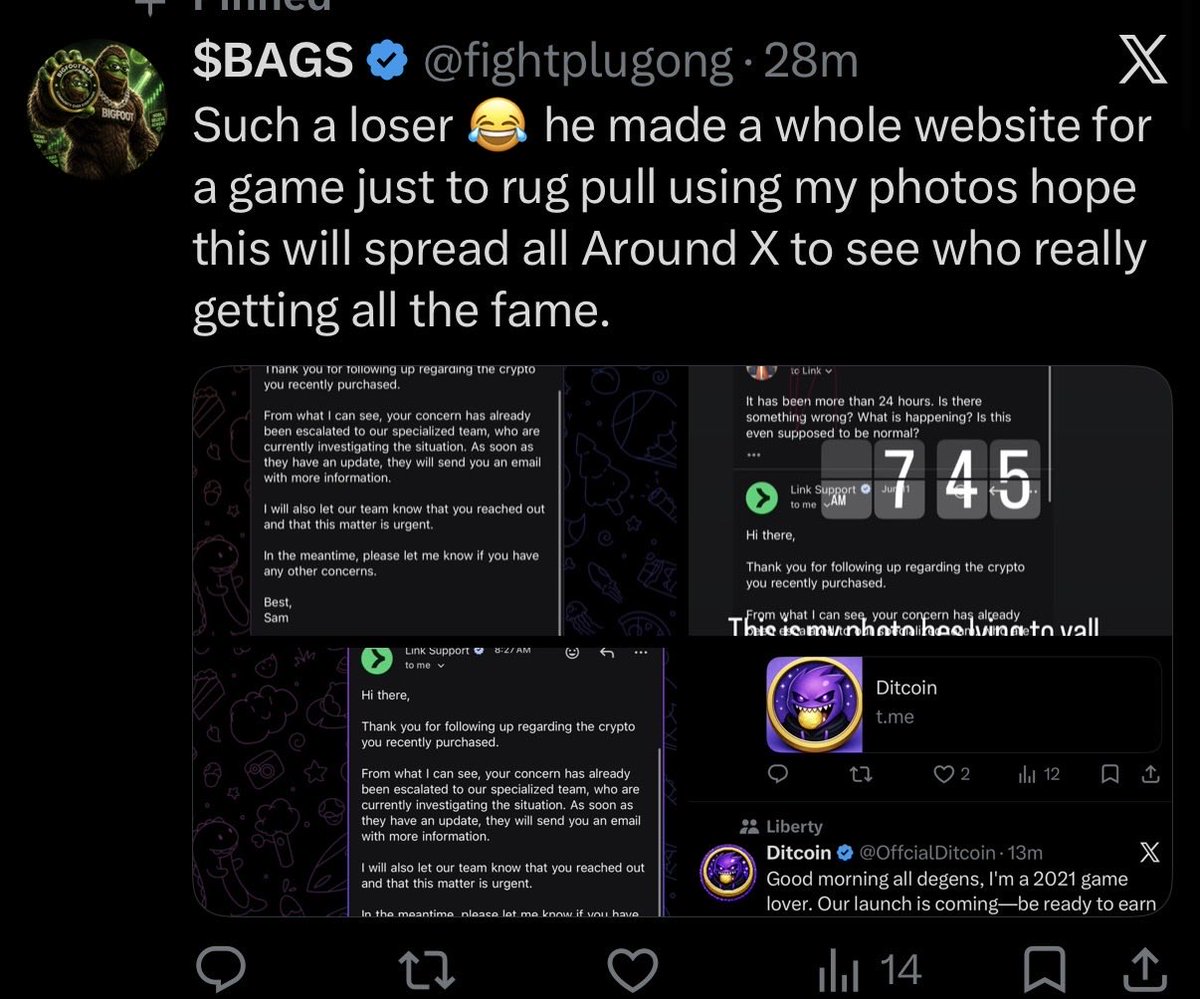 $BAGS tweet media