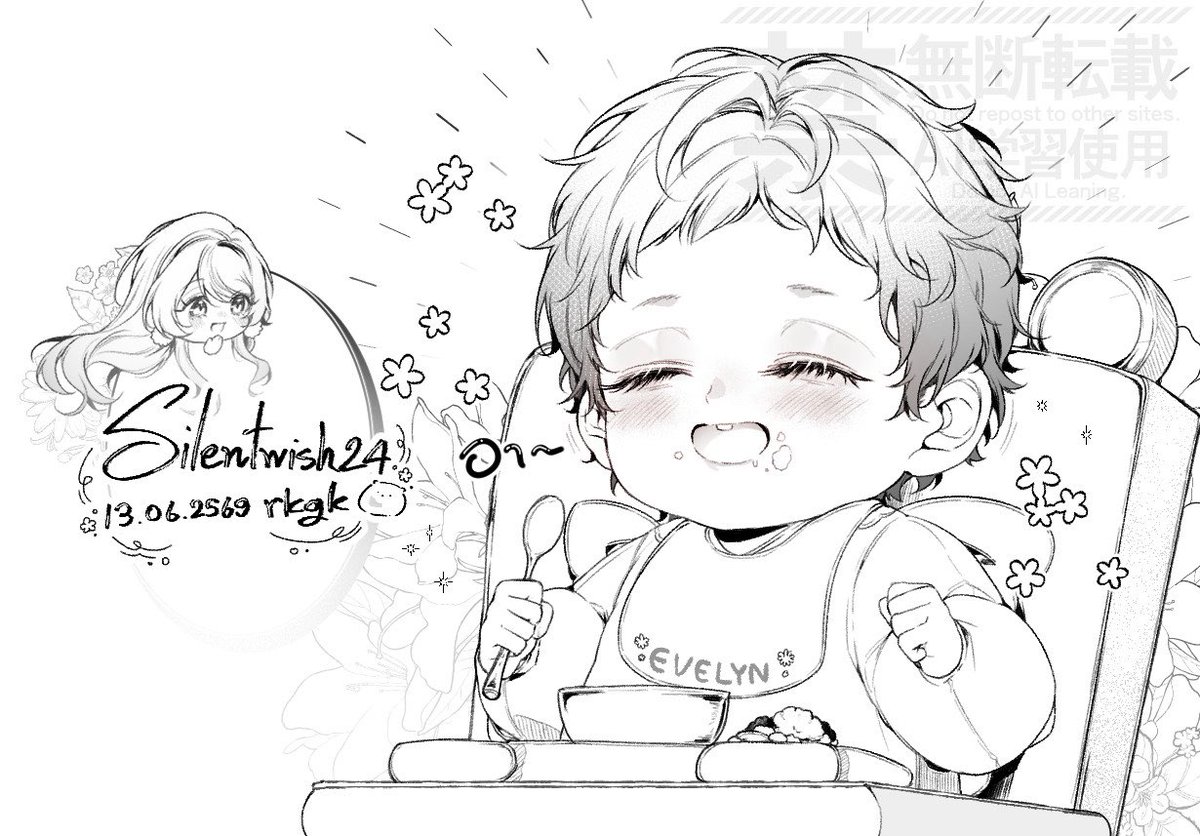 silentwish24's tweet photo. rkgk✍️🥰Babu~Evelyn
พักวาดเล่นลูกสาววัยเบบี้ตัวน้อยก่อนกลับไปเตรียมวาดของงานCCต่อ😭 https://t.co/2sx32SOpet