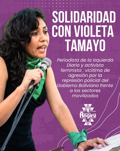 luisfzamoraAyL's tweet photo. Toda nuestra solidaridad! Denunciemos la represión de la policía del presidente Paz en Bolivia https://t.co/QO0tFudQGP
