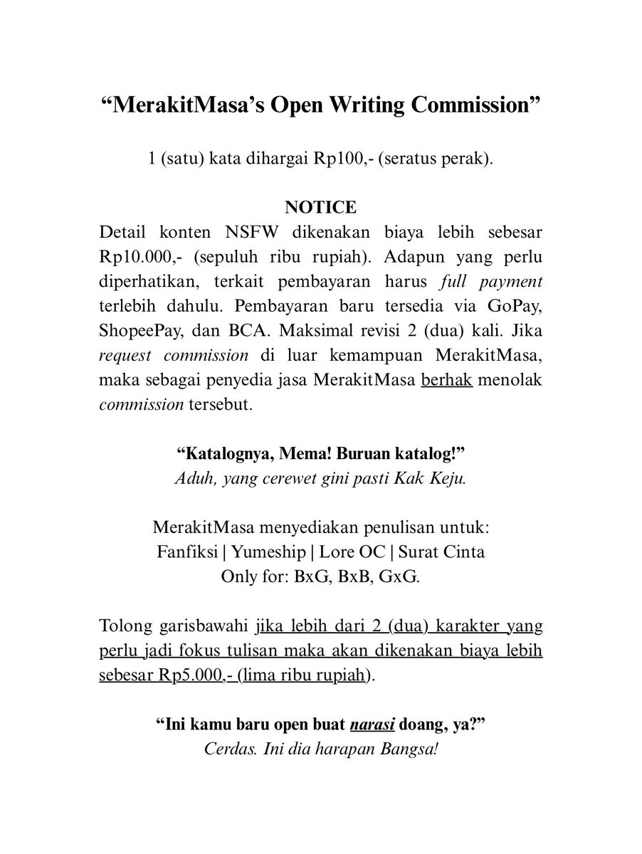 MerakitMasa's tweet photo. barang siapa yang komis di aku maka (0/2) :> https://t.co/gvYRxfTP2I