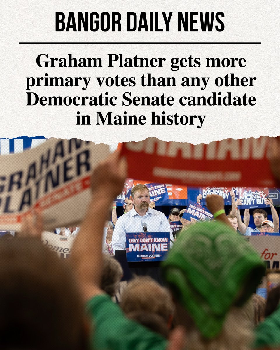grahamformaine's tweet photo. Thank you to over 150,000 Mainers for your support.

Together we will defeat Susan Collins and take back this Senate seat for the working people of Maine. https://t.co/YU7hyMz3QW