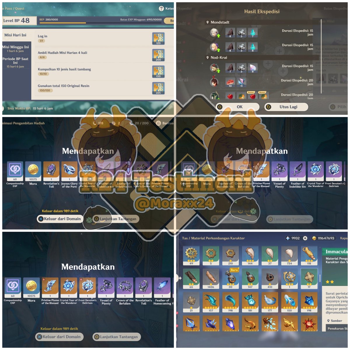 moraxx24's tweet photo. Extended Rakun Monthly [Lite 2]
Day 403
•Daicom Point Ekspedisi]
Resin
• Arte Nodkrai
•Claim Expedition
•Claim Teapot [Refill]
•Miniastra Wanderer 4/9
Bonus :
- Mats talent Neffer https://t.co/BkakOC2Bgo