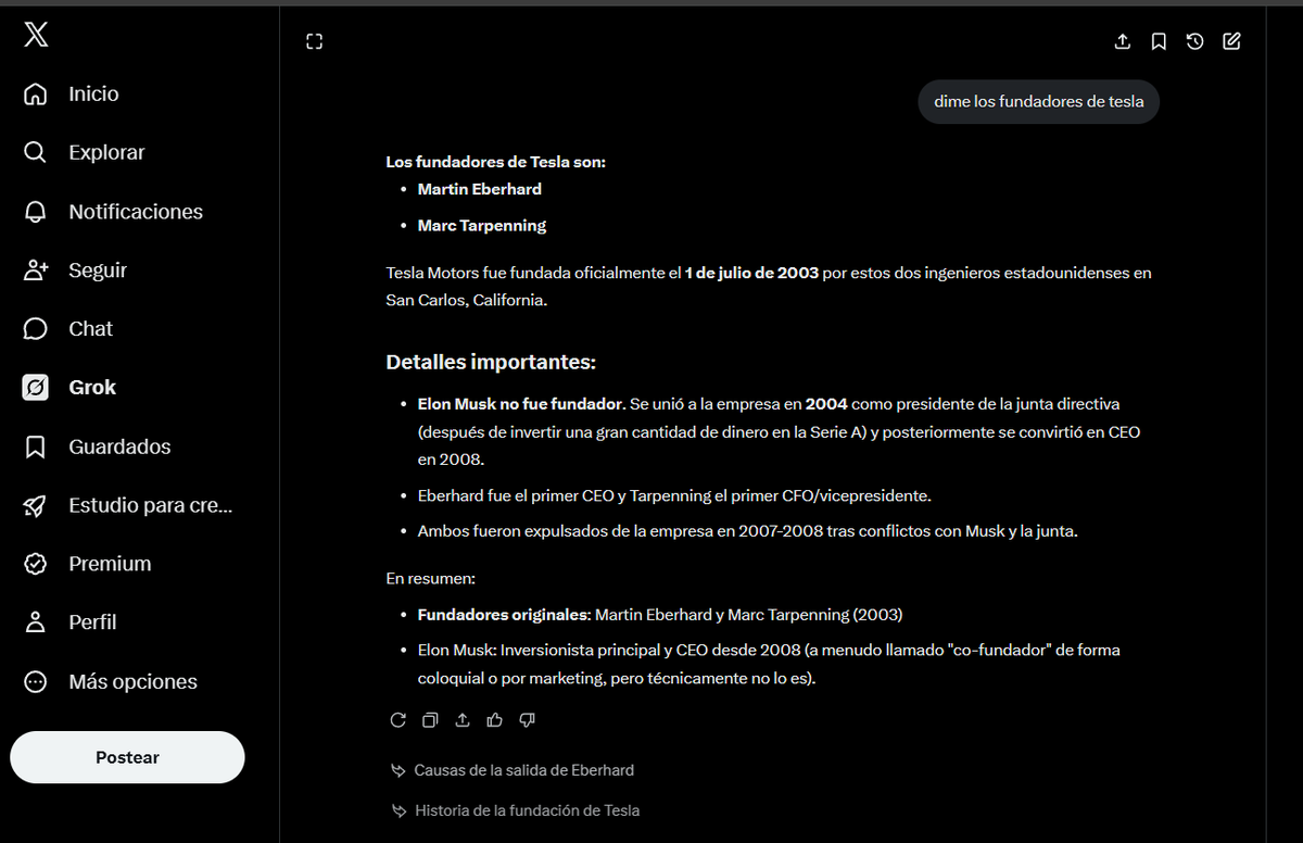 iPlayerBeta's tweet photo. @syr2000 @AidenTattoo @CarnivalGasper Ni Grok está de acuerdo. Y eso es, PayPal nació antes de aparecer Elon. 

Que no pasa nada, Elon es un genio, pero no es fundador de su empresa mas conocida. https://t.co/bM8SYPJcZw