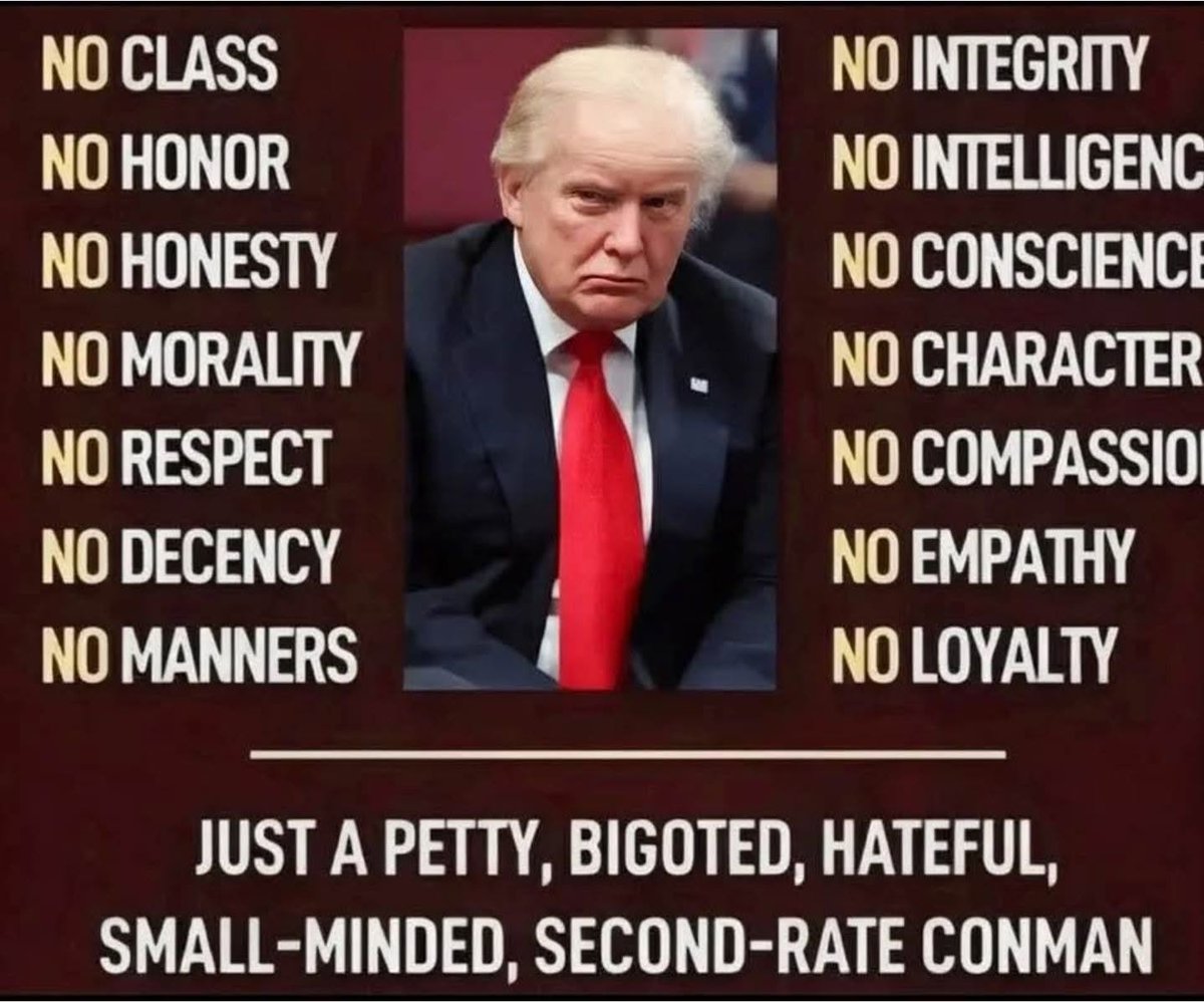 SassyBabyBoomer's tweet photo. We can continue the list! Worthless POS‼️ https://t.co/TddhxqWxu2