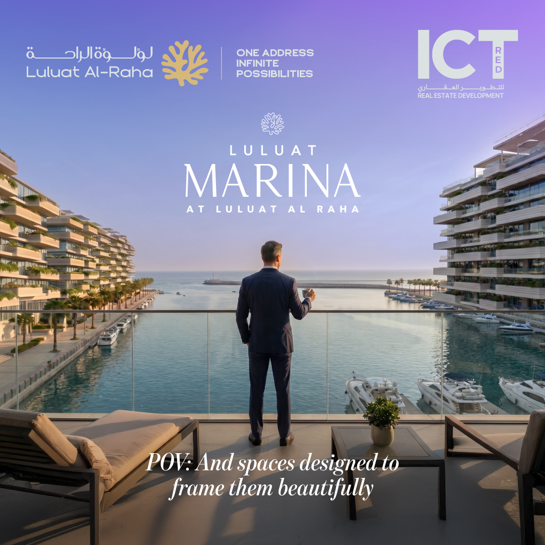 ICTReDx's tweet photo. Find your home at Luluat Marina at Marina District – Lululat Al Raha, where the better living begins with a view. Views and a payment plan designed around you with only 3% down payment. https://t.co/vPGYuGID5e