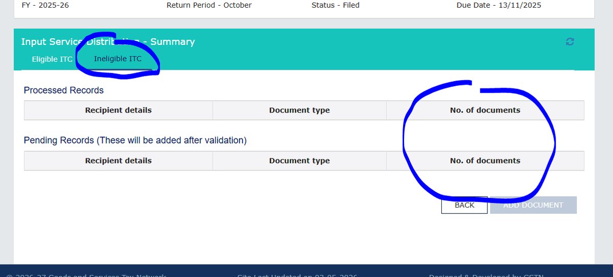 Sure_Purr's tweet photo. @Infosys_GSTN 
3 grievance closed without solving,
In every grievance proof &amp; facts shared,
But no solution.

We can't see, all ISD inoivces online in GSTR6 of Apr25-Dec25 any month.

Grievance No. 202512163075006 Dec25, 202512313166295, 202606064051712

@askGST_GoI @cbic_india https://t.co/cNOZ9hQVzy